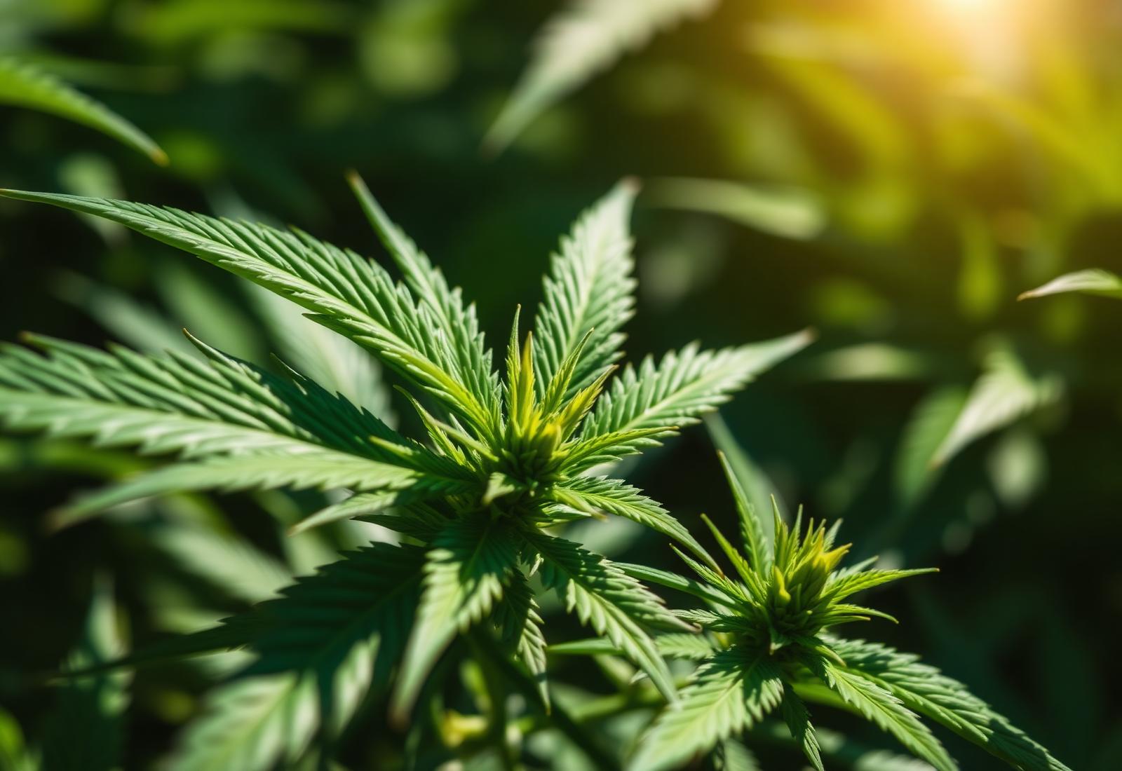Cannabis leaves